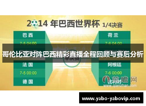 哥伦比亚对阵巴西精彩直播全程回顾与赛后分析